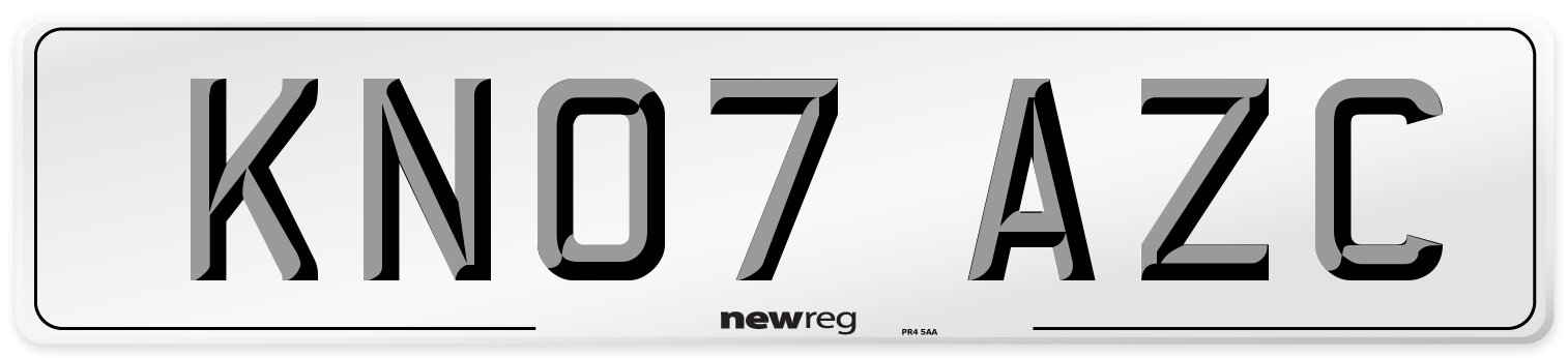 KN07 AZC Number Plate from New Reg